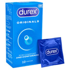 Durex Originals Easy-On Shaped Condoms – Comfortable Lubricated Latex Condoms 10 Pack > Essentials > Condoms
