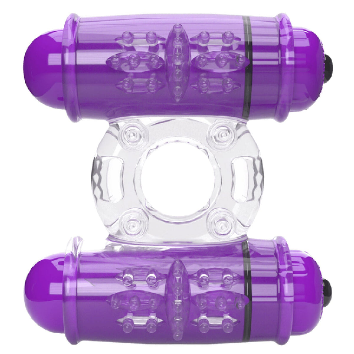 Double Wammy 4T – High Pitch Treble Vibrating Cock Ring with 5 Speeds and Pulse Pattern > Sex Toys > Couples Toys