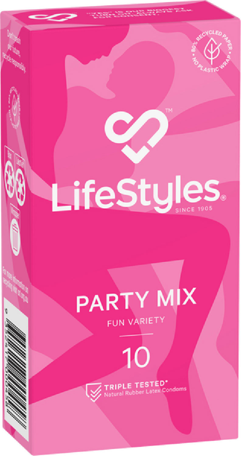 LifeStyles Party Mix – Assorted Flavored Textured Condoms 10 Pack > Essentials > Condoms