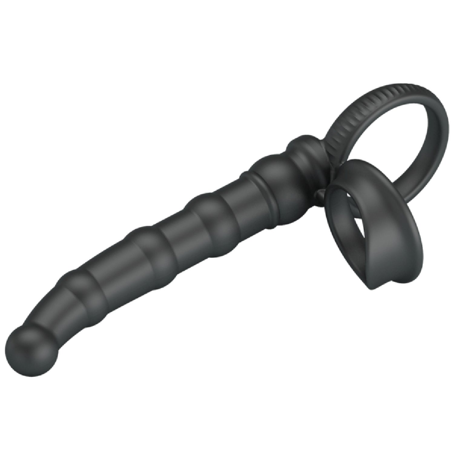 Tatum Cock Ring with Anal Probe – Silicone 10 Frequency Vibrating Cock Ring > Anal Range > Anal Probes