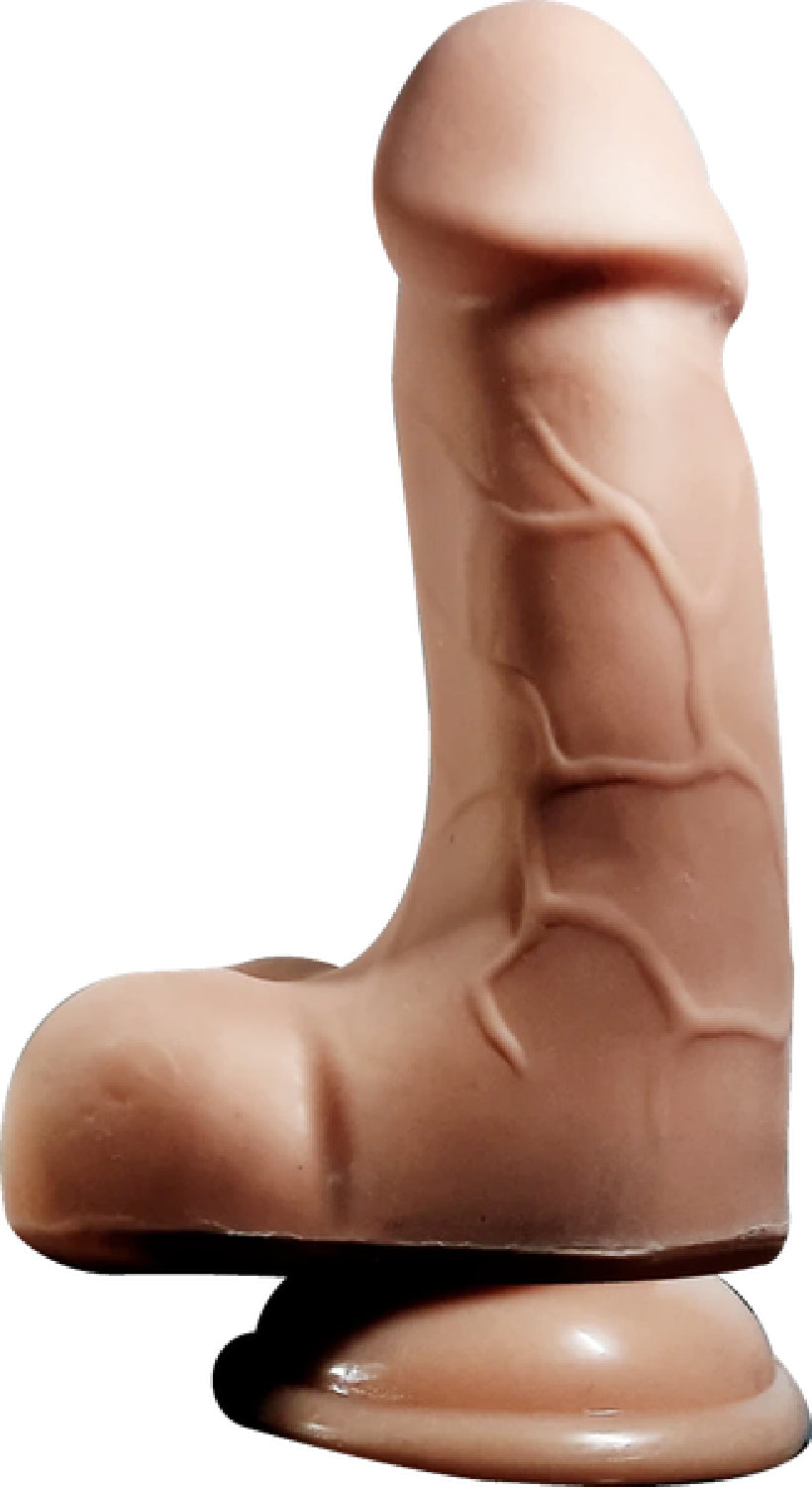 Fuzzy 7" Vibrating Dildo (Flesh) > Dildos > Realistic Dildos