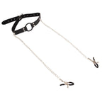 Breathable O-Ring Gag with Nipple Clamps – BDSM Accessory > Sex Toys > Nipple Clamps