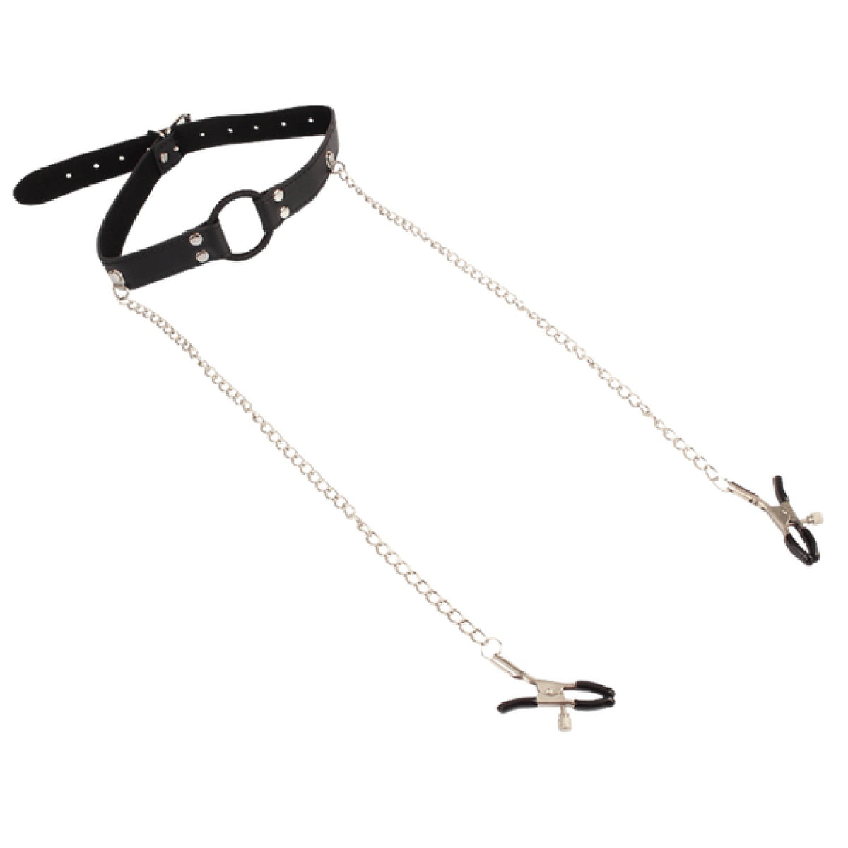 Breathable O-Ring Gag with Nipple Clamps – BDSM Accessory > Sex Toys > Nipple Clamps