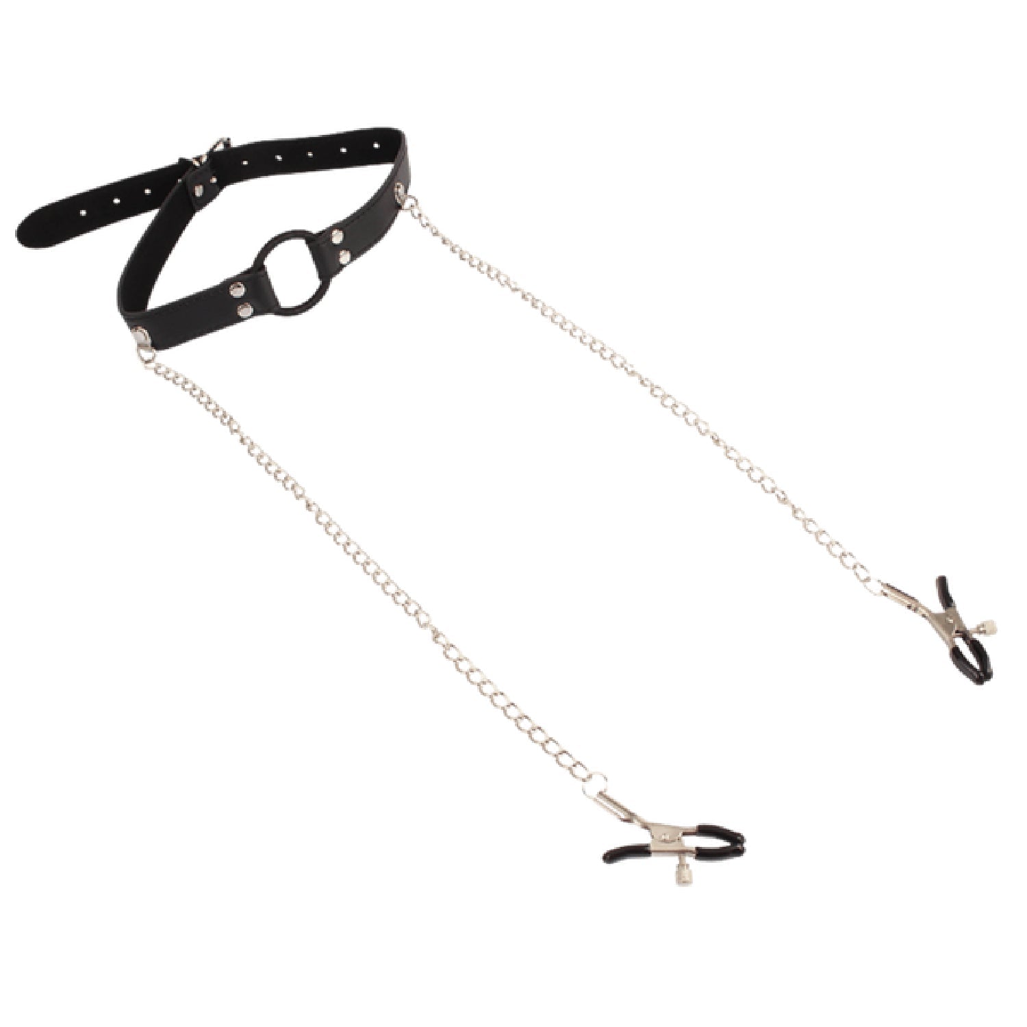 Breathable O-Ring Gag with Nipple Clamps – BDSM Accessory > Sex Toys > Nipple Clamps