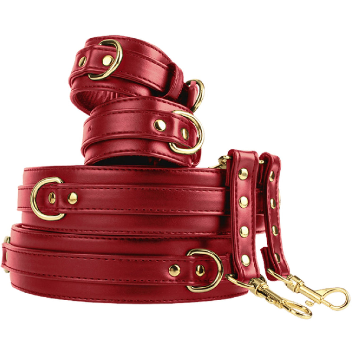 Wrist to Thigh Cuff Set – Adjustable PU Cuffs Restraint Set > Bondage Gear > Restraints