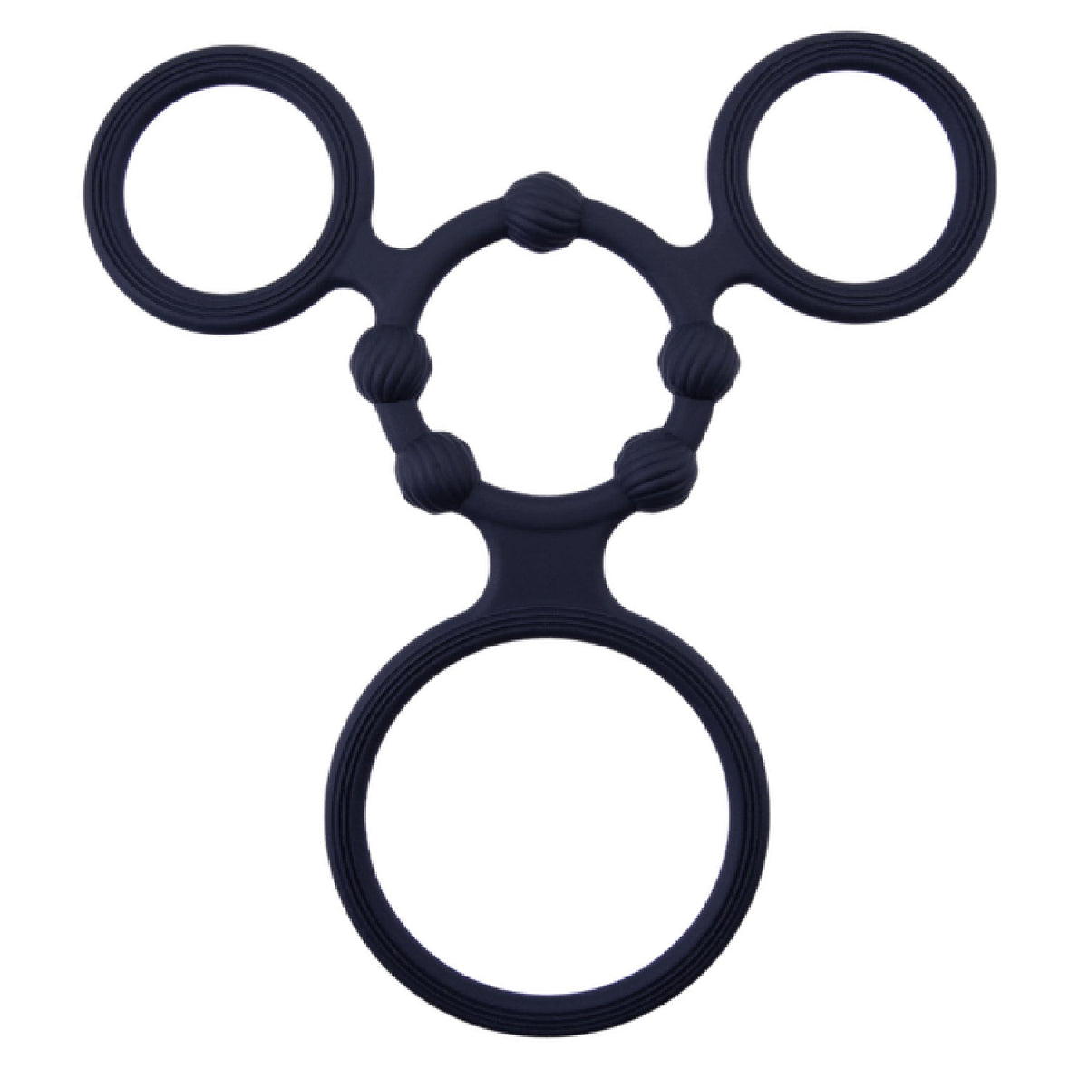 Triple Ring With Ball Stretcher – Stretchy Durable Silicone Ball Stretcher > Sex Toys For Men > Ball Stretchers