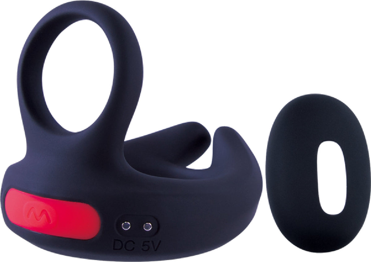 Dual Motor Cock Ring with Scrotal Stimulator – Rechargeable Splashproof Silicone Toy > Cock Ring > Vibrating