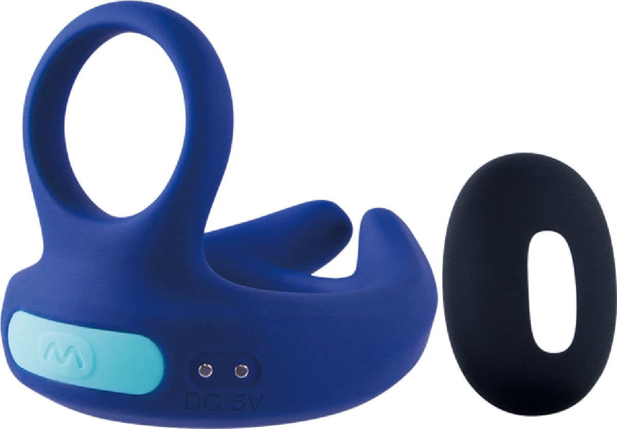Dual Motor Cock Ring with Scrotal Stimulator – Rechargeable Splashproof Silicone Toy > Cock Ring > Vibrating
