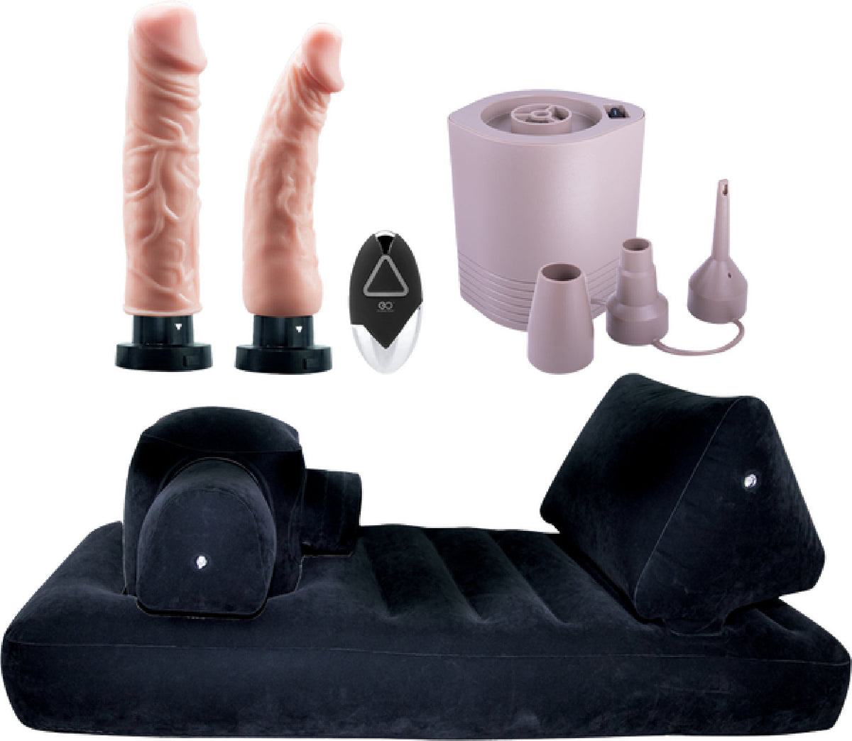 Premium Inflatable Bed with Velvet Surface and 2 Silicone Vibrators – Remote-Controlled Bed Set > Sex Toys > Sex Positioners