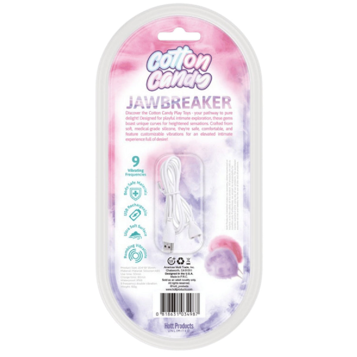 Jawbreaker Cotton Candy – Medical-Grade Silicone Vibrator with Customizable Vibrations > Novelties > Candy & Edible Items