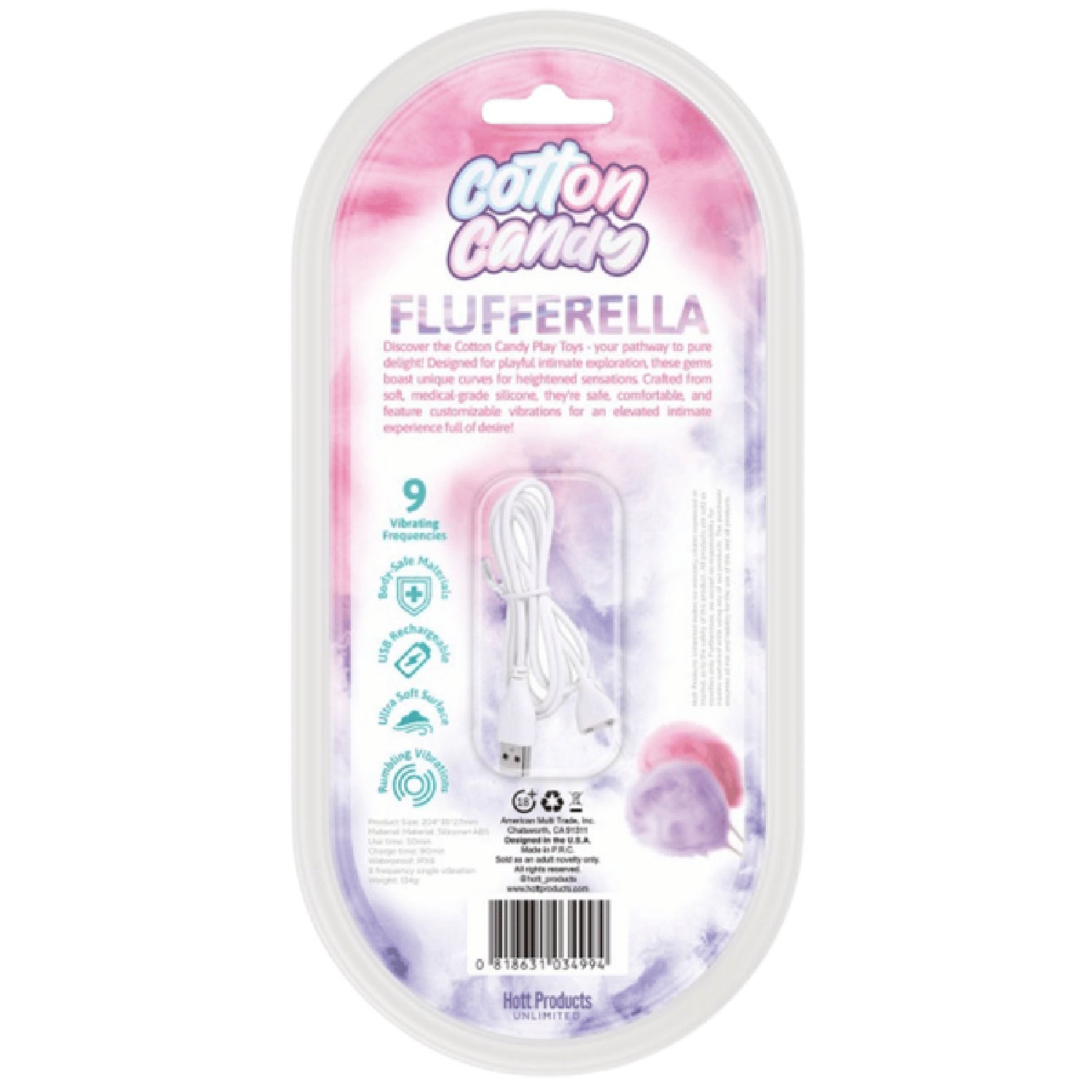 Flufferella Cotton Candy – Medical-Grade Silicone Vibrator with Customizable Vibrations > Novelties > Candy & Edible Items