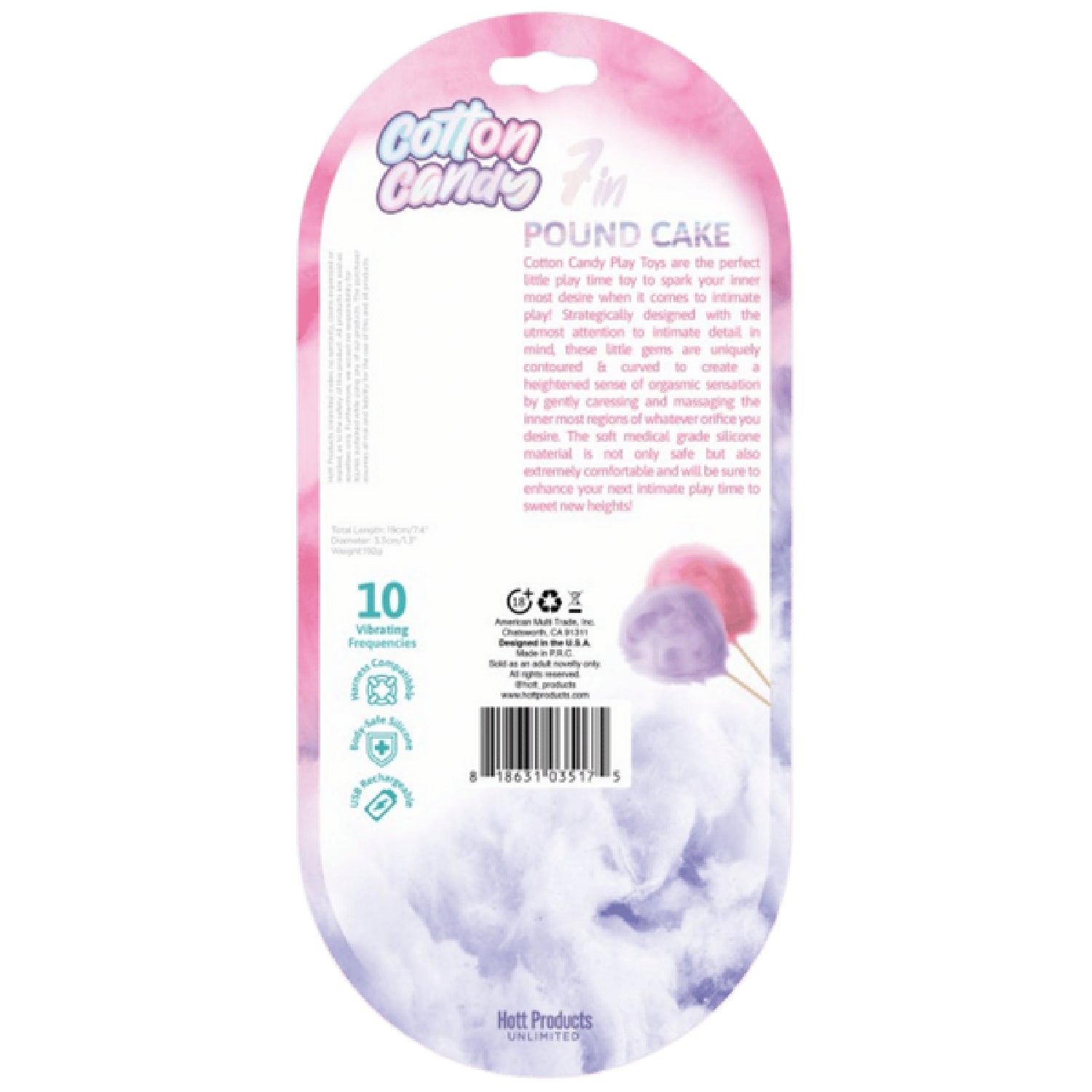 Poundcake Cotton Candy – Medical-Grade Silicone Customizable Vibration Vibrator > Novelties > Candy & Edible Items