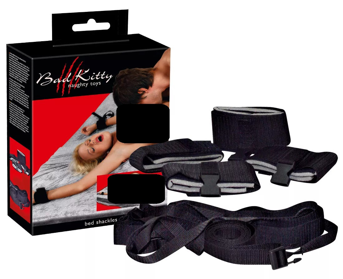 Bad Kitty Bed Shackles Set with Adjustable Colorful Straps > Bondage Gear > Bed Restraints