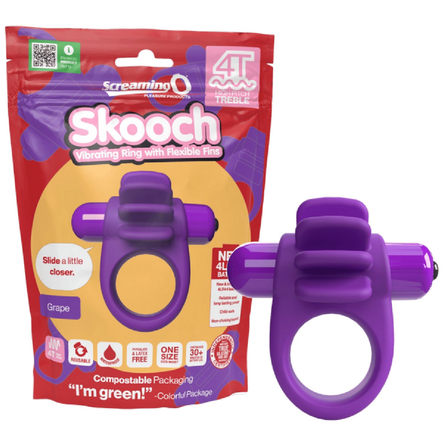 Skooch 4T High Pitch Treble – High Pitch Vibrations 5 Speeds Pulse Vibrator > Sex Toys > Couples Toys