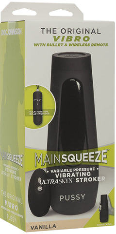 Doc Johnson Main Squeeze Original Vibro – Wireless Remote-Controlled Vibrating Masturbator > Sex Toys For Men > Masturbators > Vibrating