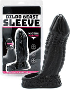Kiotos Monstar Sleeve 01 Black 6.5" Inch Textured Flexible Liquid Silicone Sleeve > Sex Toys For Men > Penis Sleeves