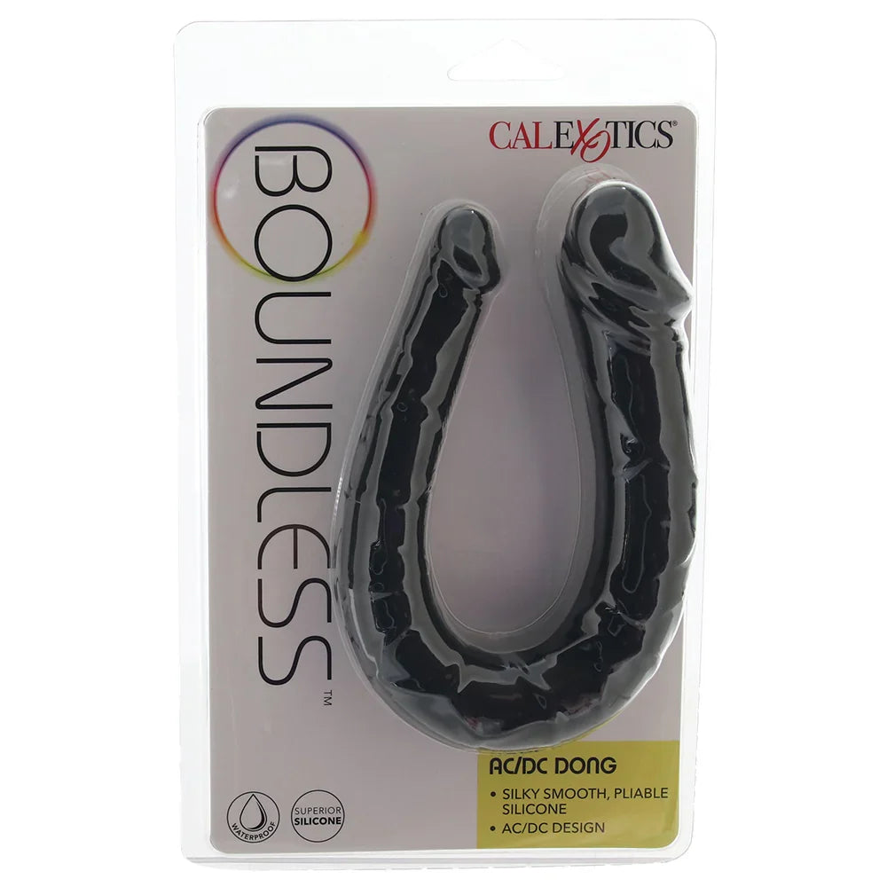 Boundless AC/DC Dong Black 13.5 Inch Silicone Double Dong with Satin Finish > Dildos > Double Dildos