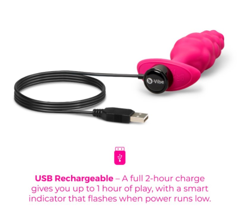 b-Vibe Bump Texture Plug – Rechargeable Silicone Vibrating Plug > Anal Range > Vibrating Butt Plugs