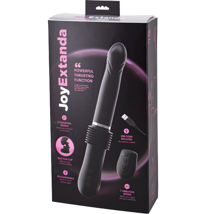 Joy Extanda Thrusting Compact Vibrator – Rechargeable Motion Sex Machine (18-20.5cm) > Dildos > Thrusting Dildos
