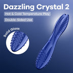 Satisfyer Dazzling Crystal 2 (Blue) – 8 Inch Dual Shaft Vibrator > Vibrators > Standard Vibrators