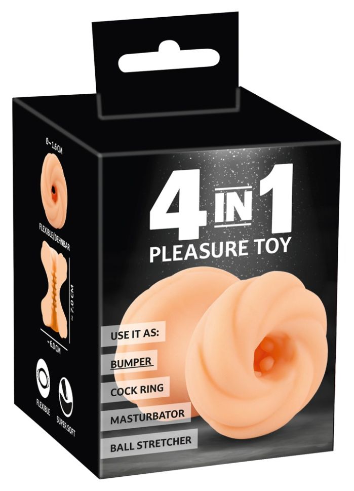 You2Toys 4in1 Pleasure Toy – Soft Sleeve Masturbator and Cock Ring > Sex Toys For Men > Masturbators > Manual