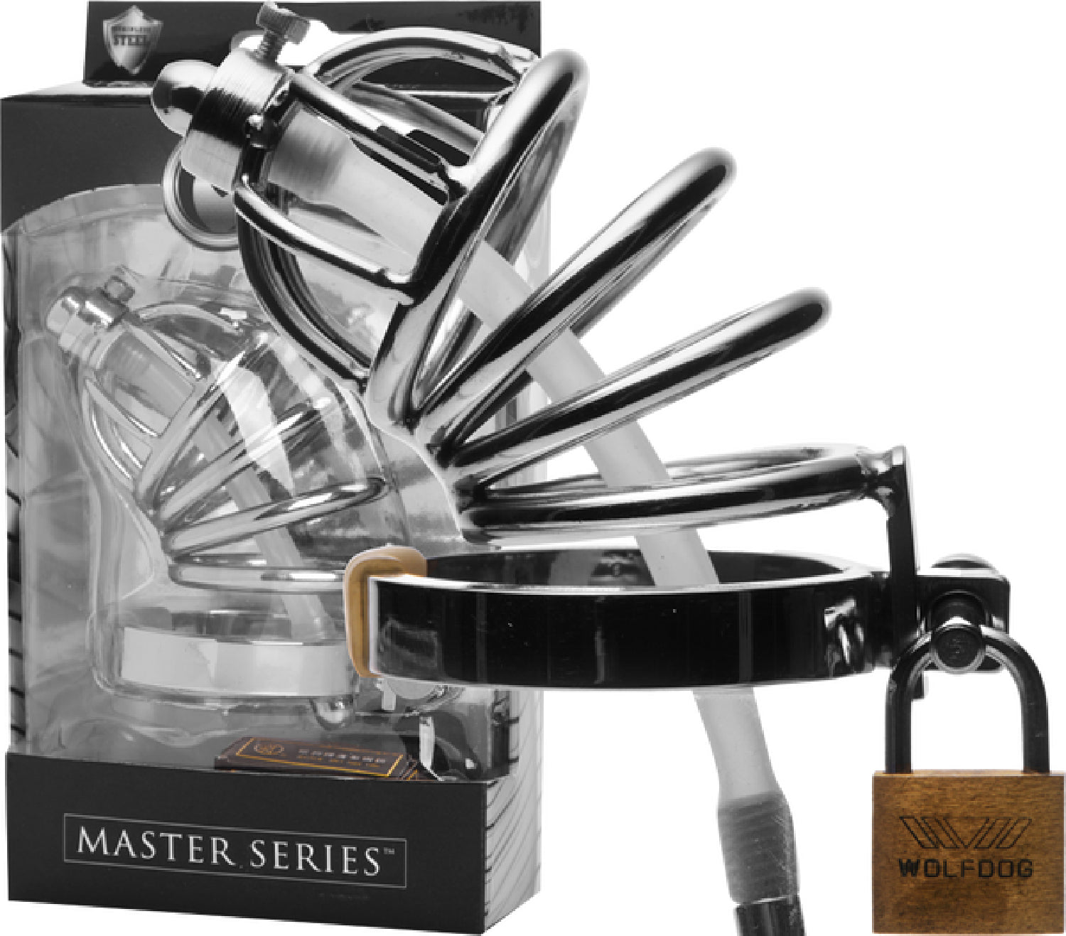 Stainless Steel Chastity Cage With Removable Silicone Urethral Plug – Penis Plug > Bondage Gear > Male Chastity