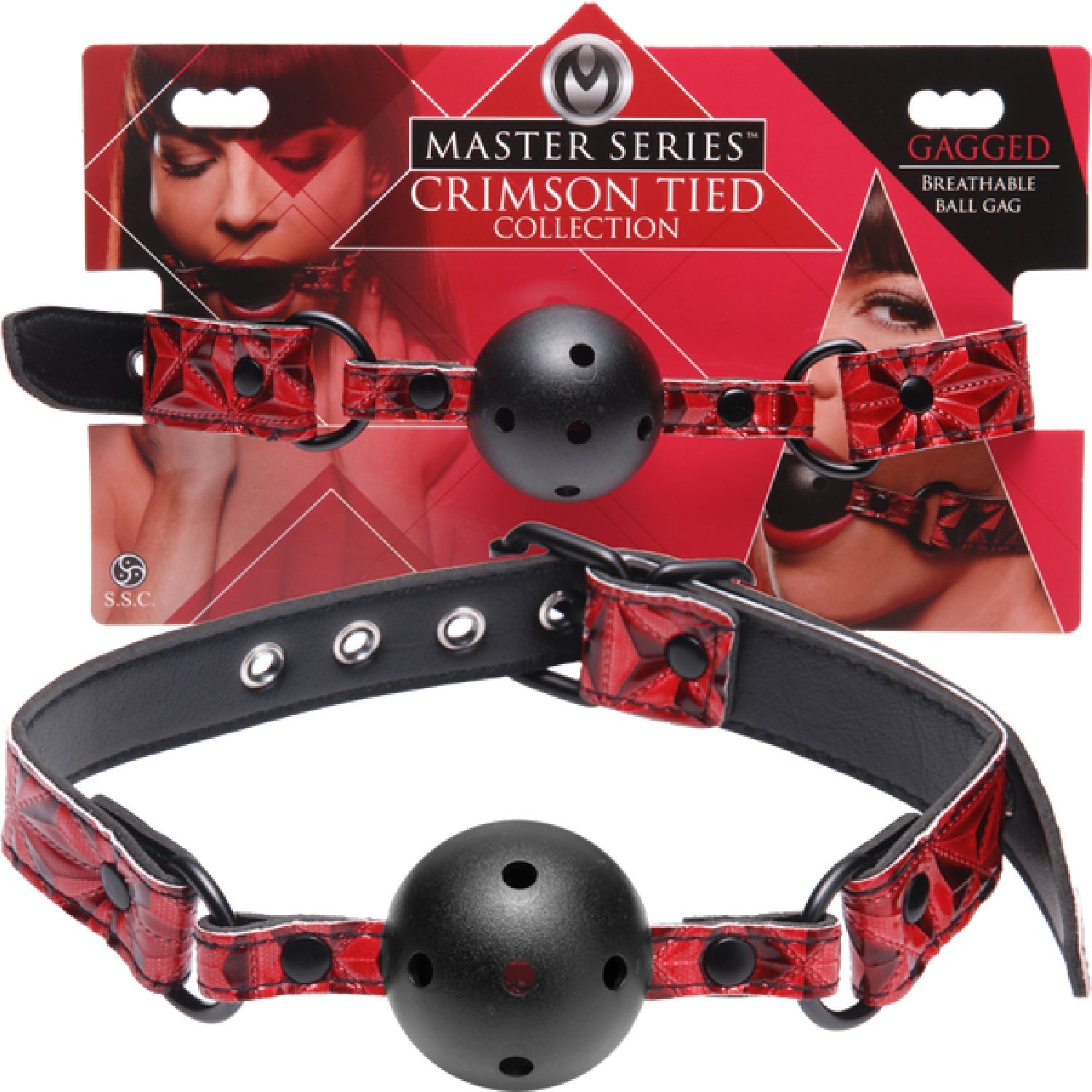 Crimson Tied Breathable Ball Gag – Perforated Comfortable Breathable Ball Gag > Bondage Gear > Gags and Bits