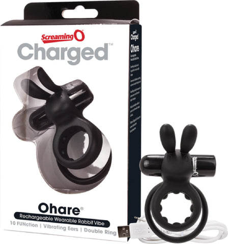 Charged Ohare – Rechargeable Double Cock Ring Rabbit Vibrator > Sex Toys > Couples Toys