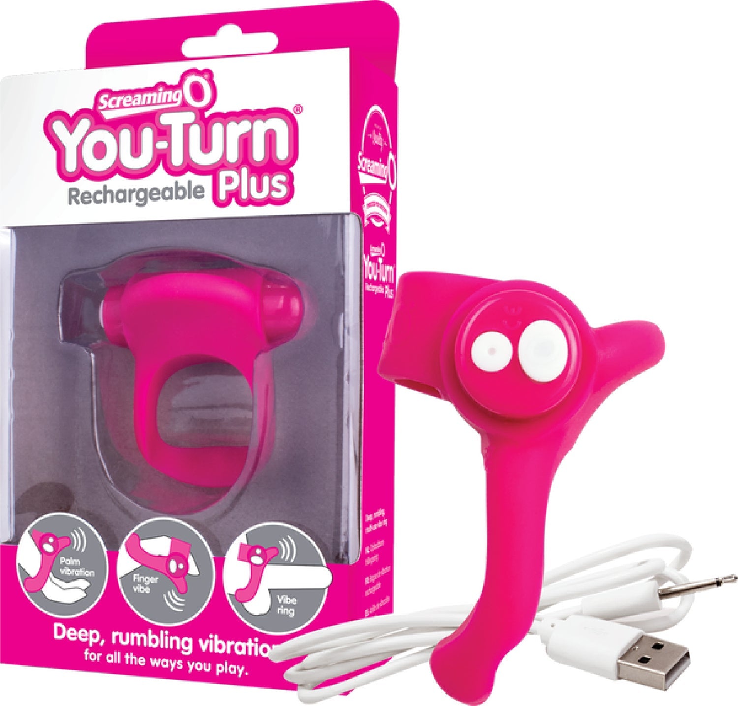 Charged You-Turn Plus – Rechargeable Vibrating Cock Ring > Cock Ring > Vibrating