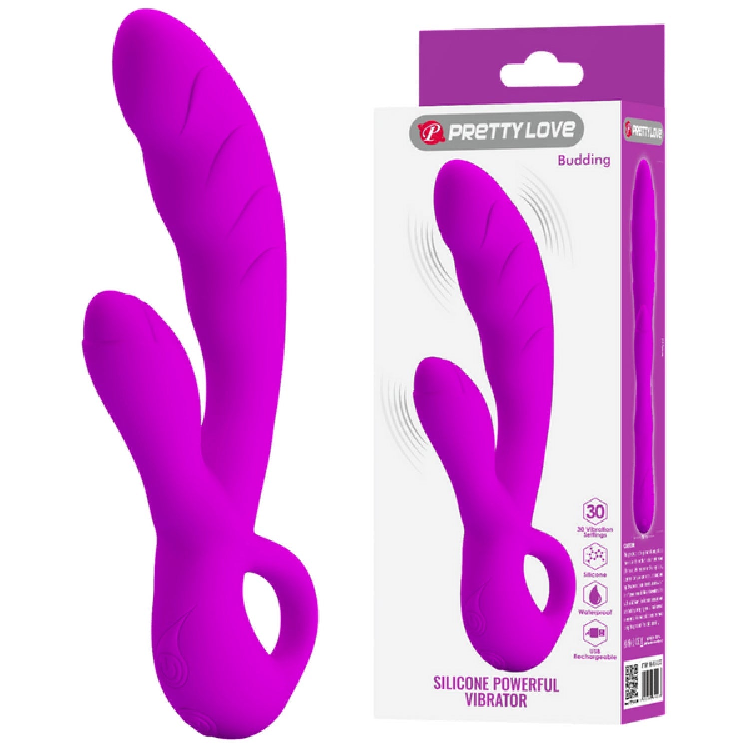 Pretty Love Budding – Silicone Powerful Vibrator with Rabbit Clitoral Stimulator > Vibrators > Ladies > Rabbit Multi Main image