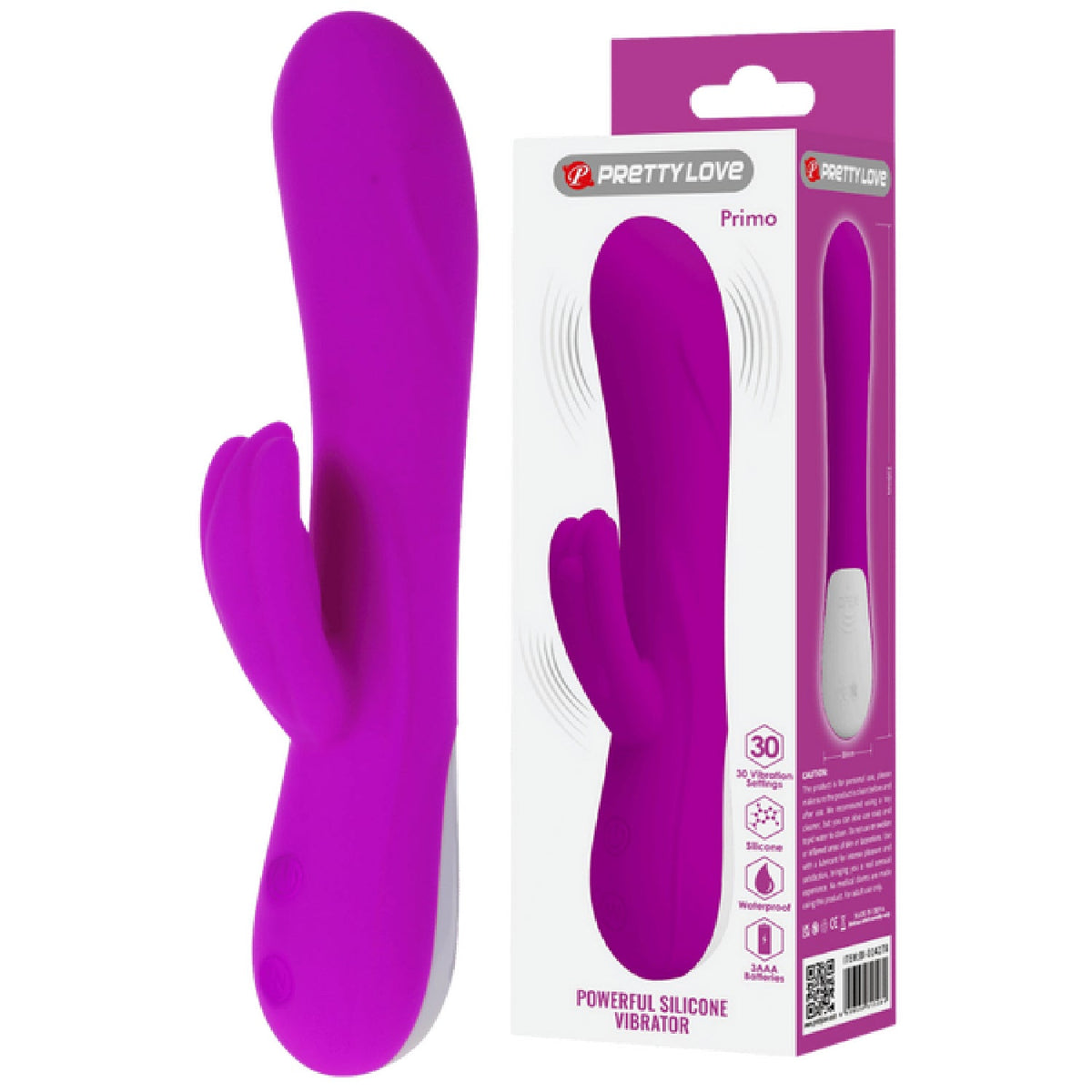 Primo 7 Inch Powerful Silicone Vibrator Deep Rumbly Motor Purple > Vibrators > Ladies > Rabbit