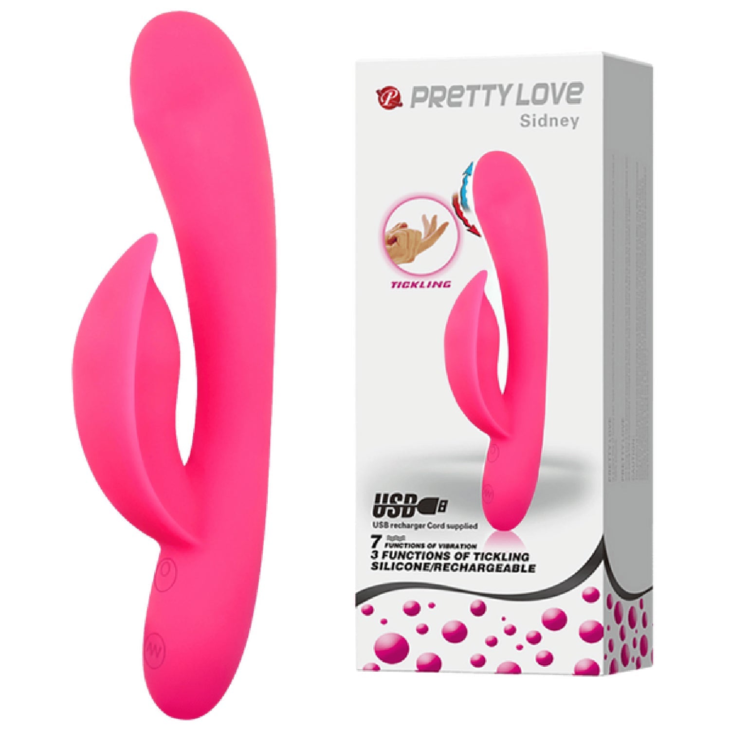 Sidney Silicone Rechargeable Vibrator > Vibrators > Ladies > Rabbit