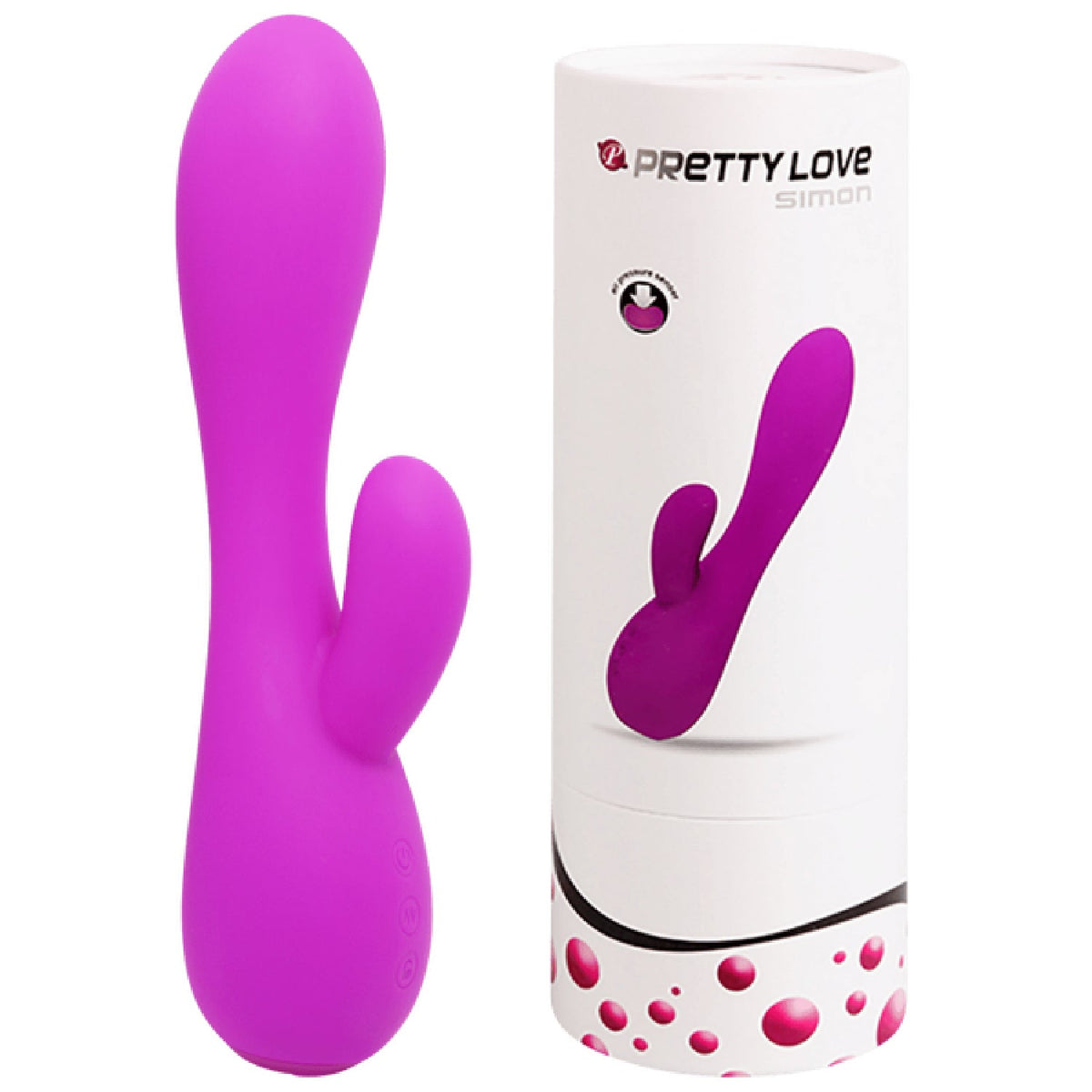 Simon 7 Inch Vibrating Body Safe Silicone Massager Purple > Vibrators > Ladies > Rabbit