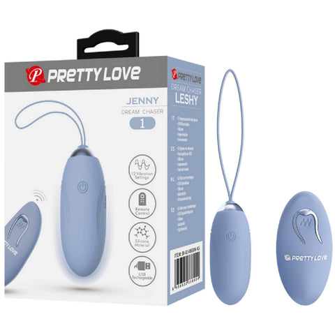Rechargeable Jenny – Multi-Speed Remote-Controlled Egg Vibrator with 12 Vibration Settings Blue > Sex Toys For Ladies > Vibrating Eggs