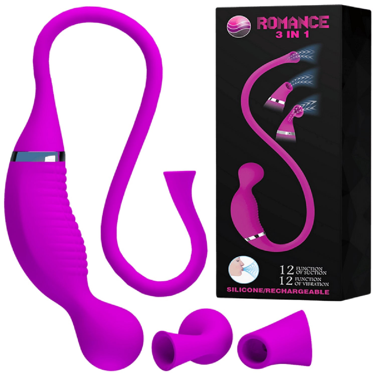 Rechargeable Romance 3in1 – Rechargeable 3in1 Vibrator > Sex Toys For Ladies > Clitoral Vibrators and Stimulators