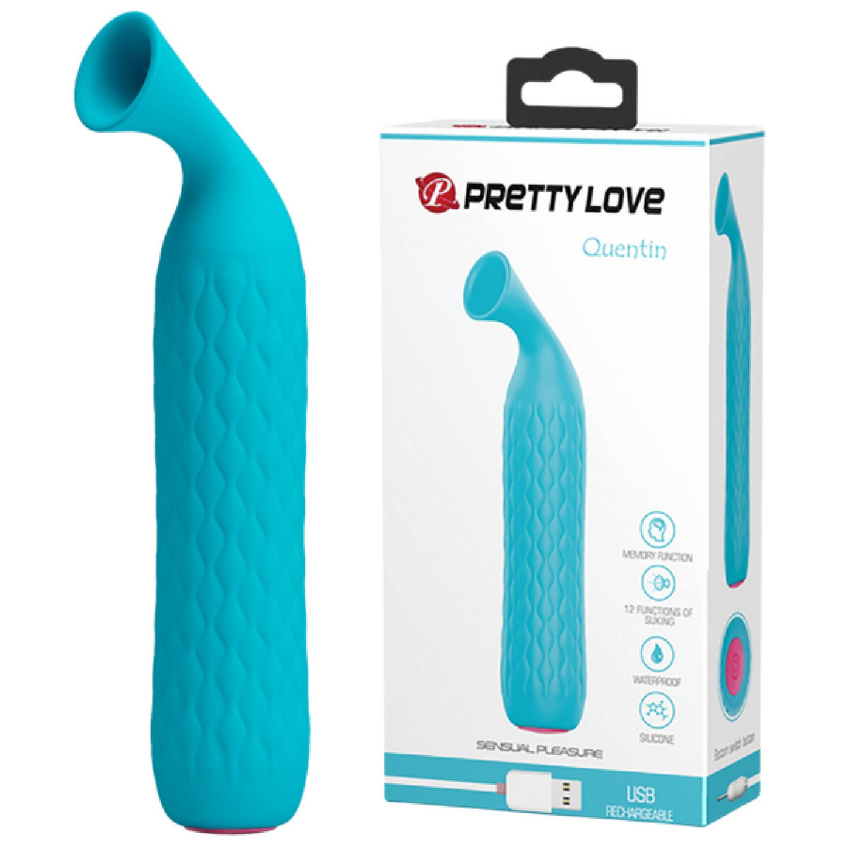 Rechargeable Quentin – 12 Suction Modes Clitoral Stimulator Made of Medical Silicone > Sex Toys For Ladies > Clitoral Vibrators and Stimulators