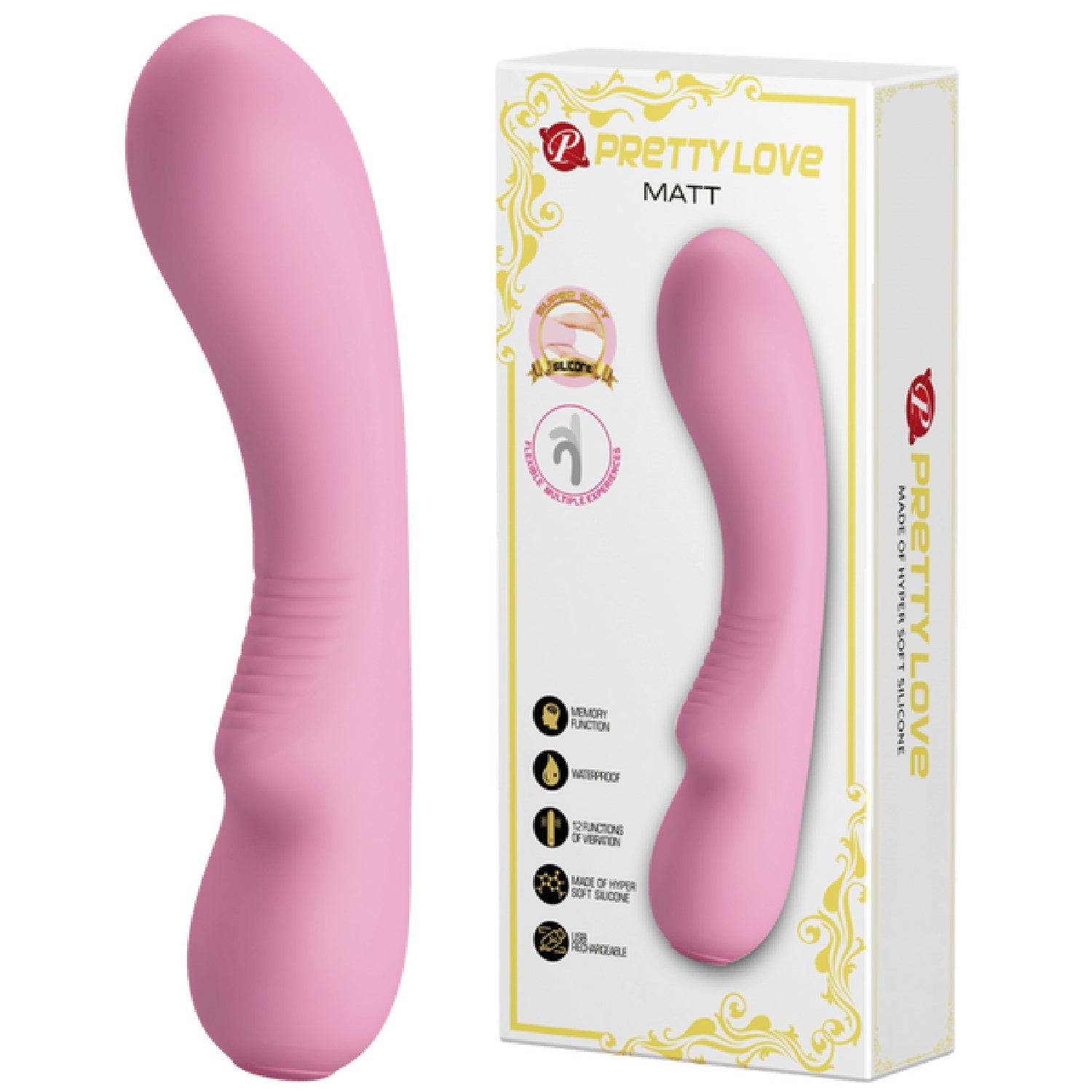 Matt – Rechargeable Soft Silicone Vibrator with 12 Vibration Functions and Smart Memory > Vibrators > Standard Vibrators Main image