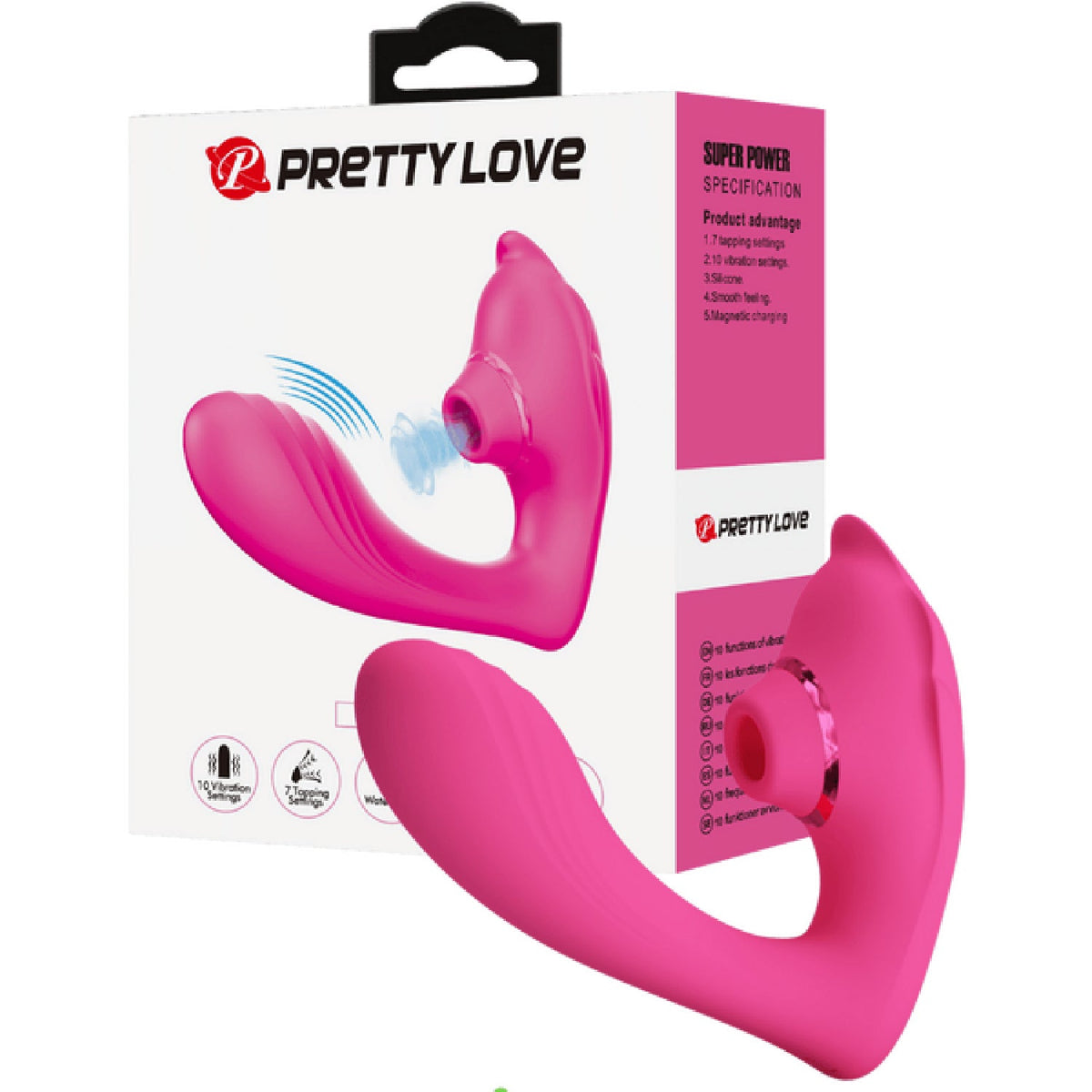 PrettyLove Nemo – Waterproof, Rechargeable With 10 Vibration And 7 Tapping Settings Clitoral Stimulator > Sex Toys For Ladies > Clitoral Vibrators and Stimulators