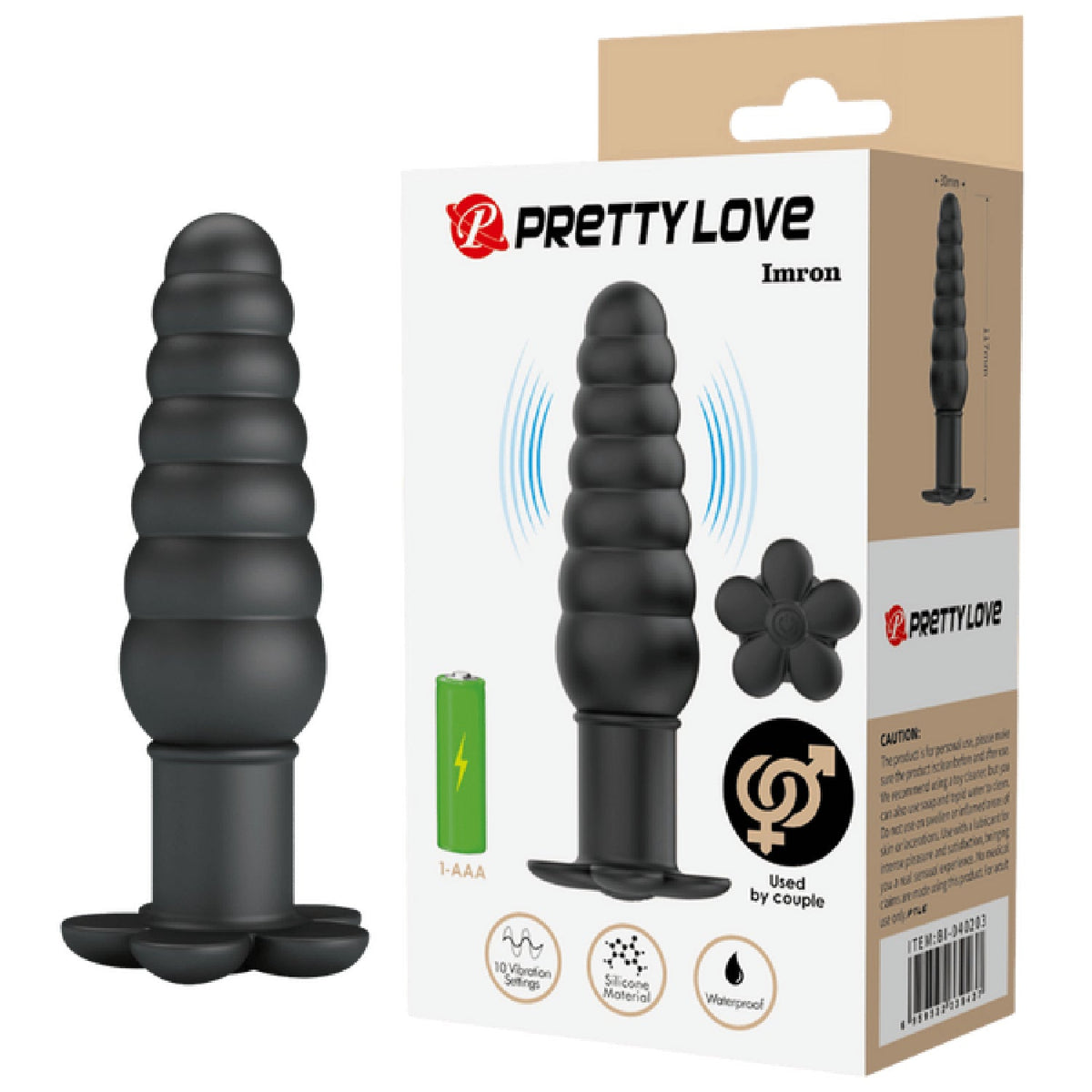 Imron Silicone Butt Plug – Smooth Skin Safe Anal Toy with 10 Vibration Settings > Anal Range > Vibrating Butt Plugs