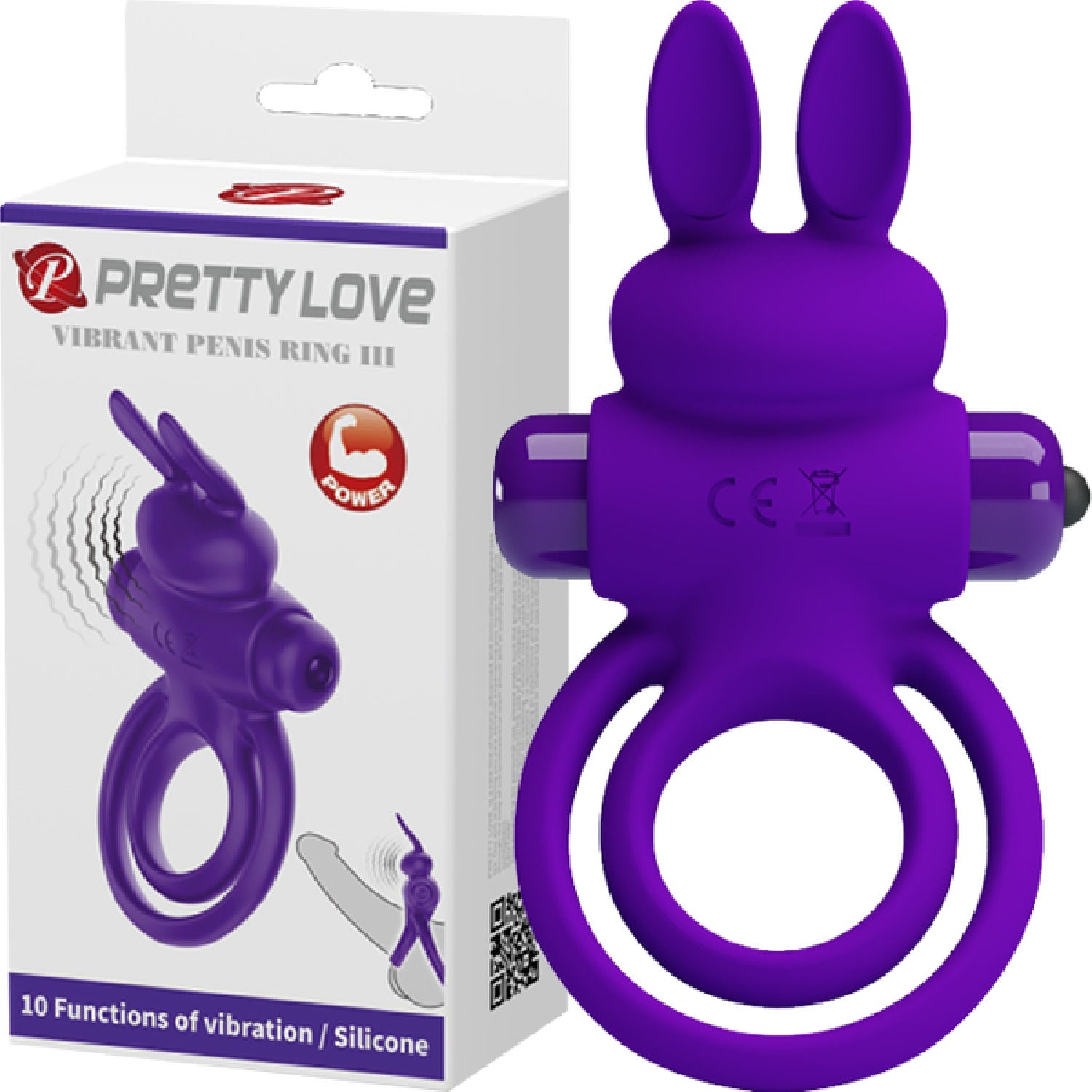 Vibrant 3.82 Inch Penis Ring III – Silicone Rabbit Cock Ring Vibrator > Sex Toys > Couples Toys