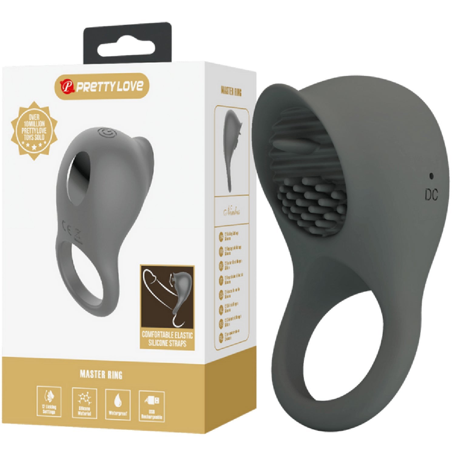 Nimbus Silicone Tickling Tongues Cock Ring – Soft Silicone Ring > Cock Ring > Vibrating Main image