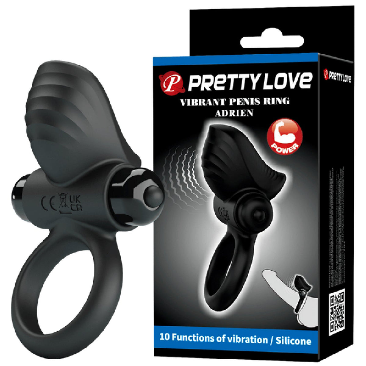 Adrien Vibrating Cock Ring – Silicone 10 Mode Powerful Vibrator Cock Ring > Sex Toys > Couples Toys