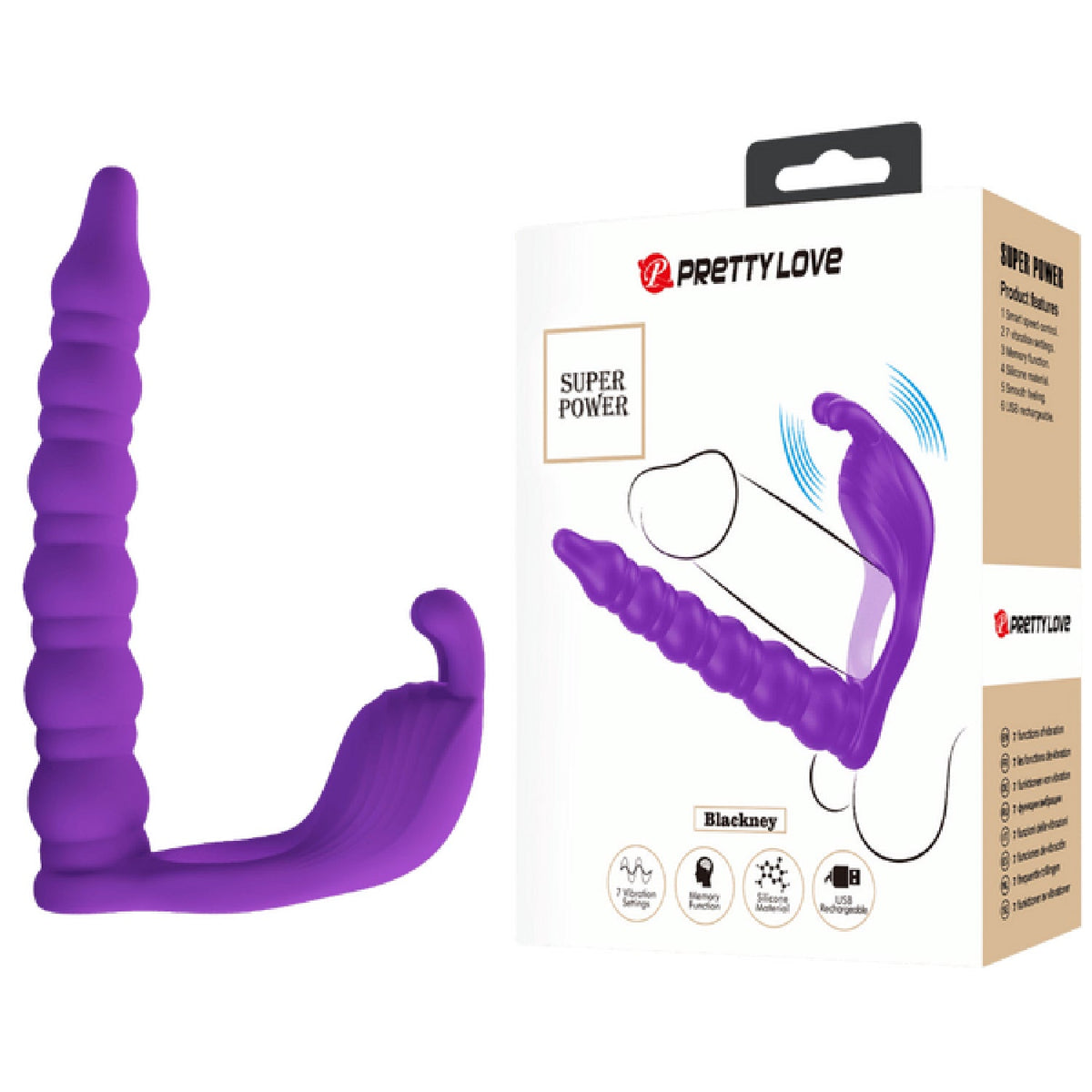 Blackney Rechargeable Vibrating Cock Ring – 7 Function Cock Ring > Sex Toys > Couples Toys