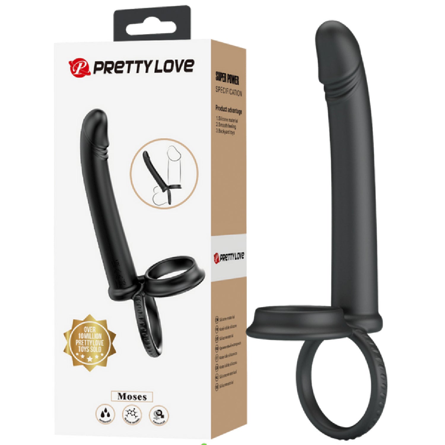 Moses Anal Probe – Silicone Dual Ring Cock and Ball Ring Dildo > Anal Range > Anal Probes
