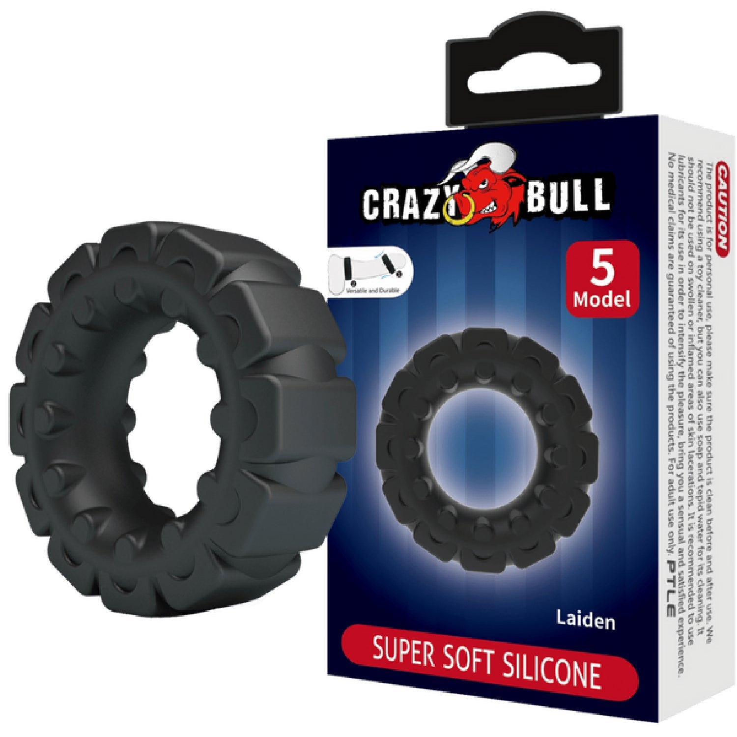 Laiden No.5 Super Soft Silicone Cockring – High-Quality Silicone Cockring > Cock Ring > Single Main image