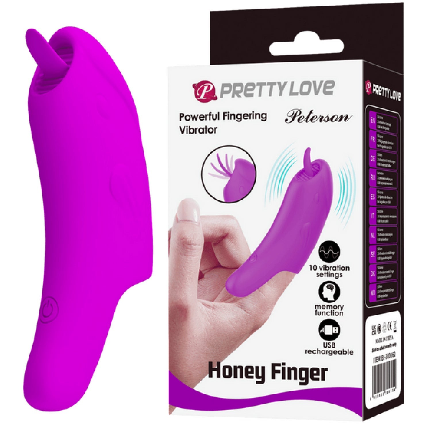 Peterson Rechargeable Honey Finger – Luxury Silicone Finger Vibrator One Size > Vibrators > Finger Vibrators