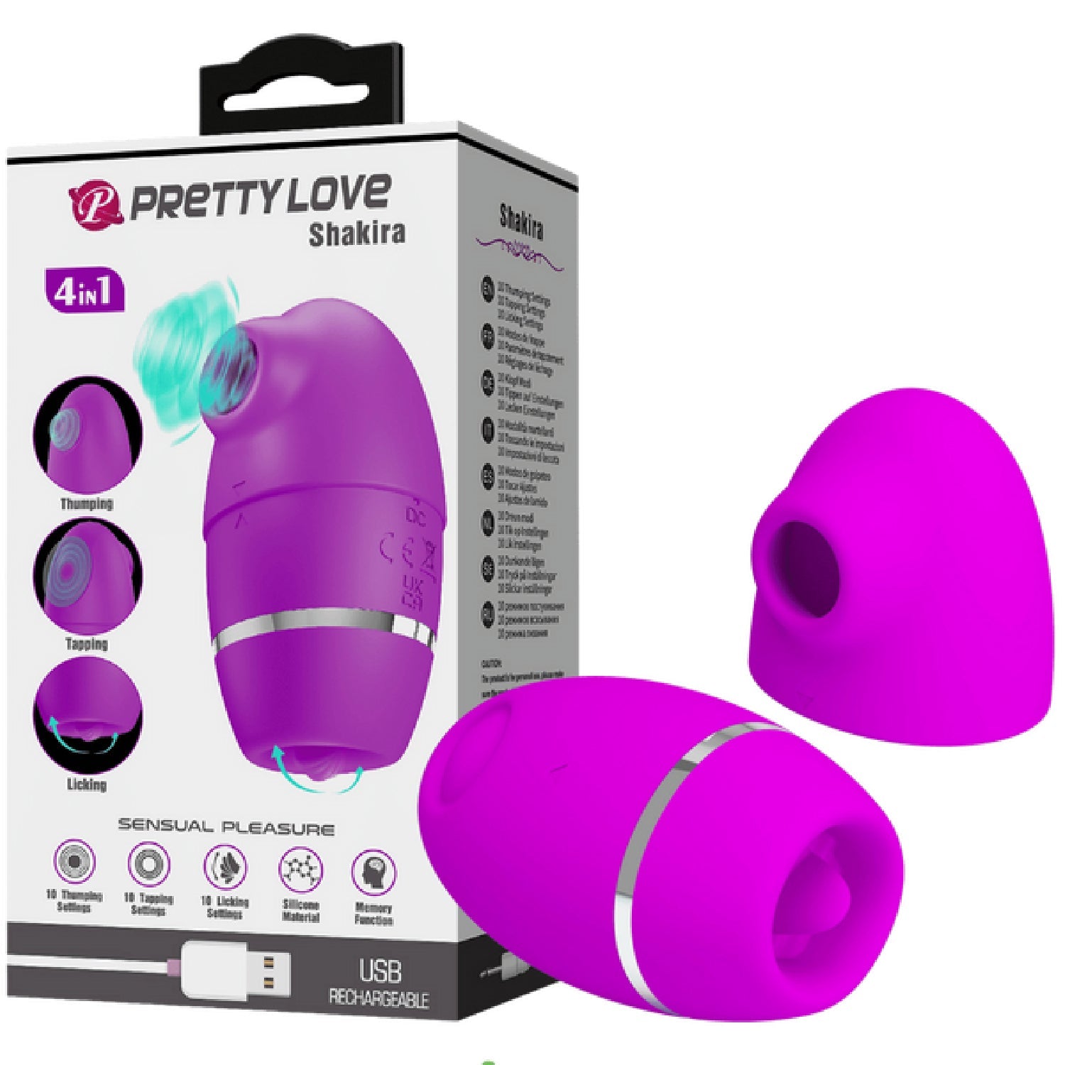 4in1 Thumping Shakira – 12 Function Silicone Vibrator > Sex Toys For Ladies > Clitoral Vibrators and Stimulators