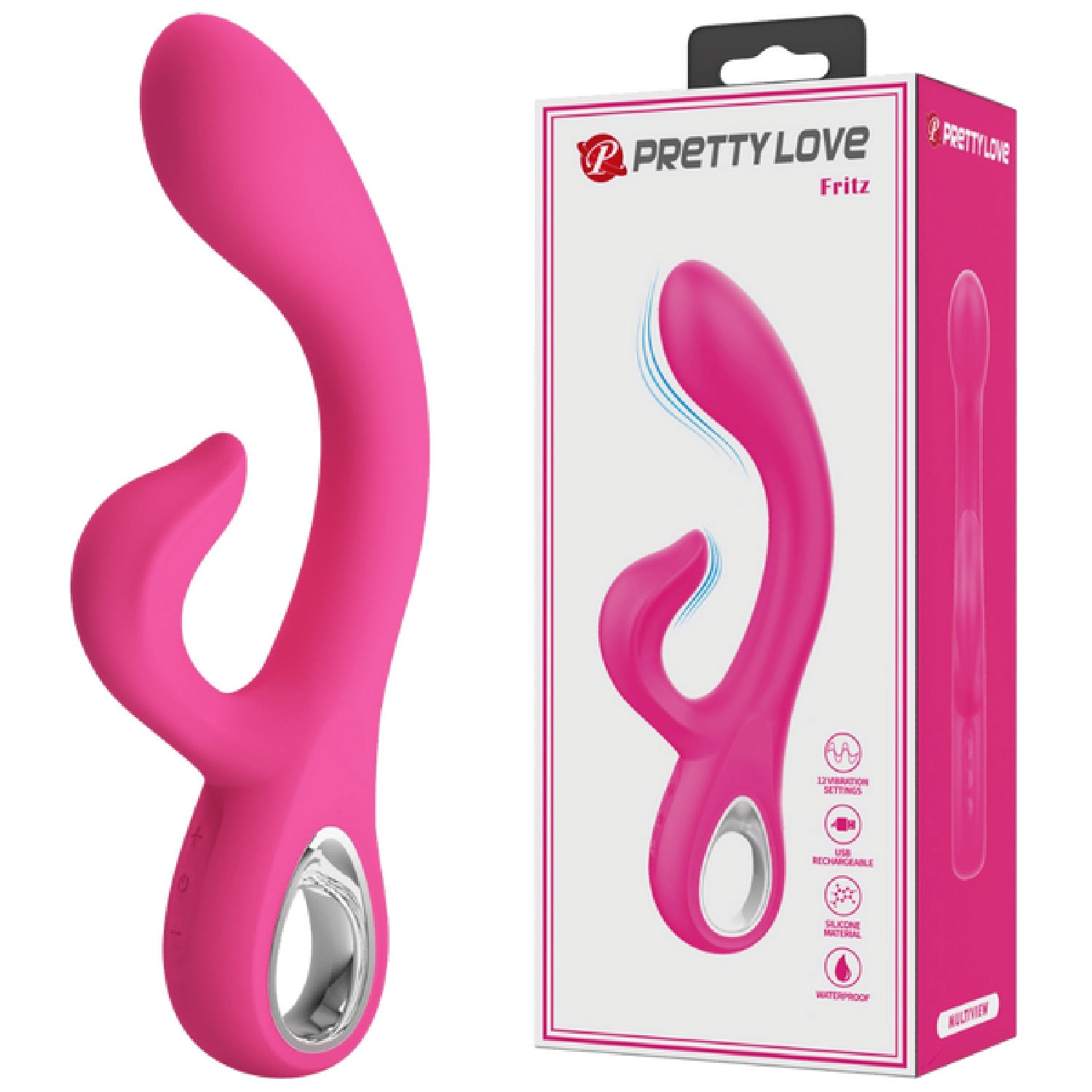 Rechargeable Fritz – Waterproof Silicone Rabbit Vibrator with G-Spot and Clitoral Stimulation Secondary image
