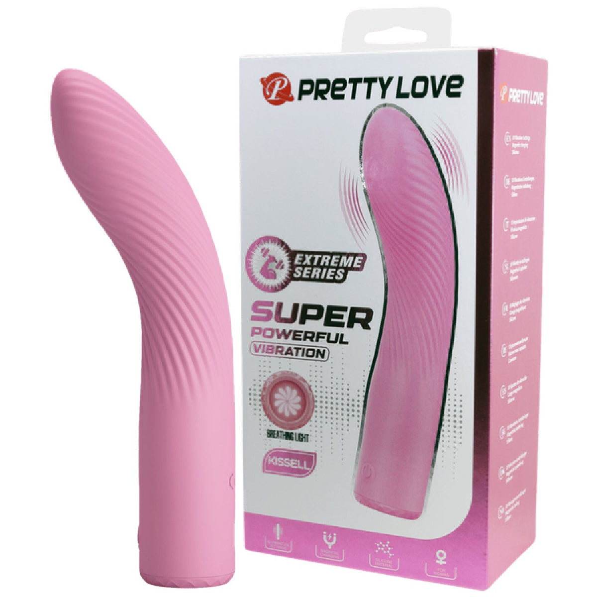 Kissell Rechargeable Vibrator – 10 Function, Breathing Light Design, Slim Silicone Body > Vibrators > G-Spot