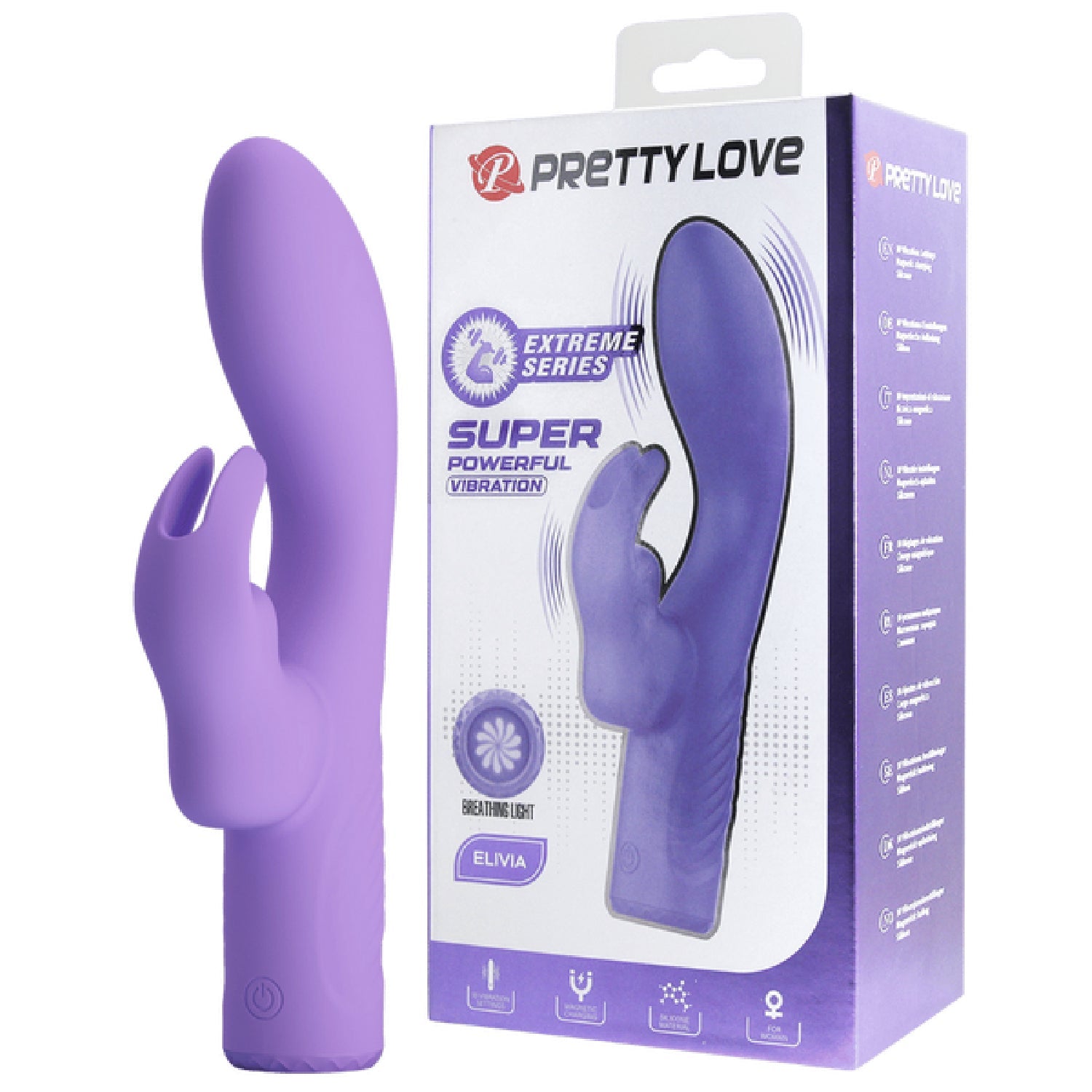 Rechargeable Elivia – 10 Function Silicone G-Spot Vibrator with Breathing Light > Vibrators > Ladies > Rabbit